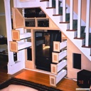 Staircase Media Center & Storage