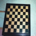 Maple & Ebony Chess Board with Brass Inlay